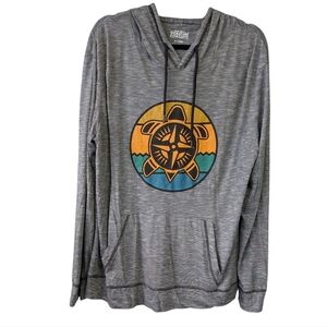 Lightweight Hoodie with Turtle Graphic